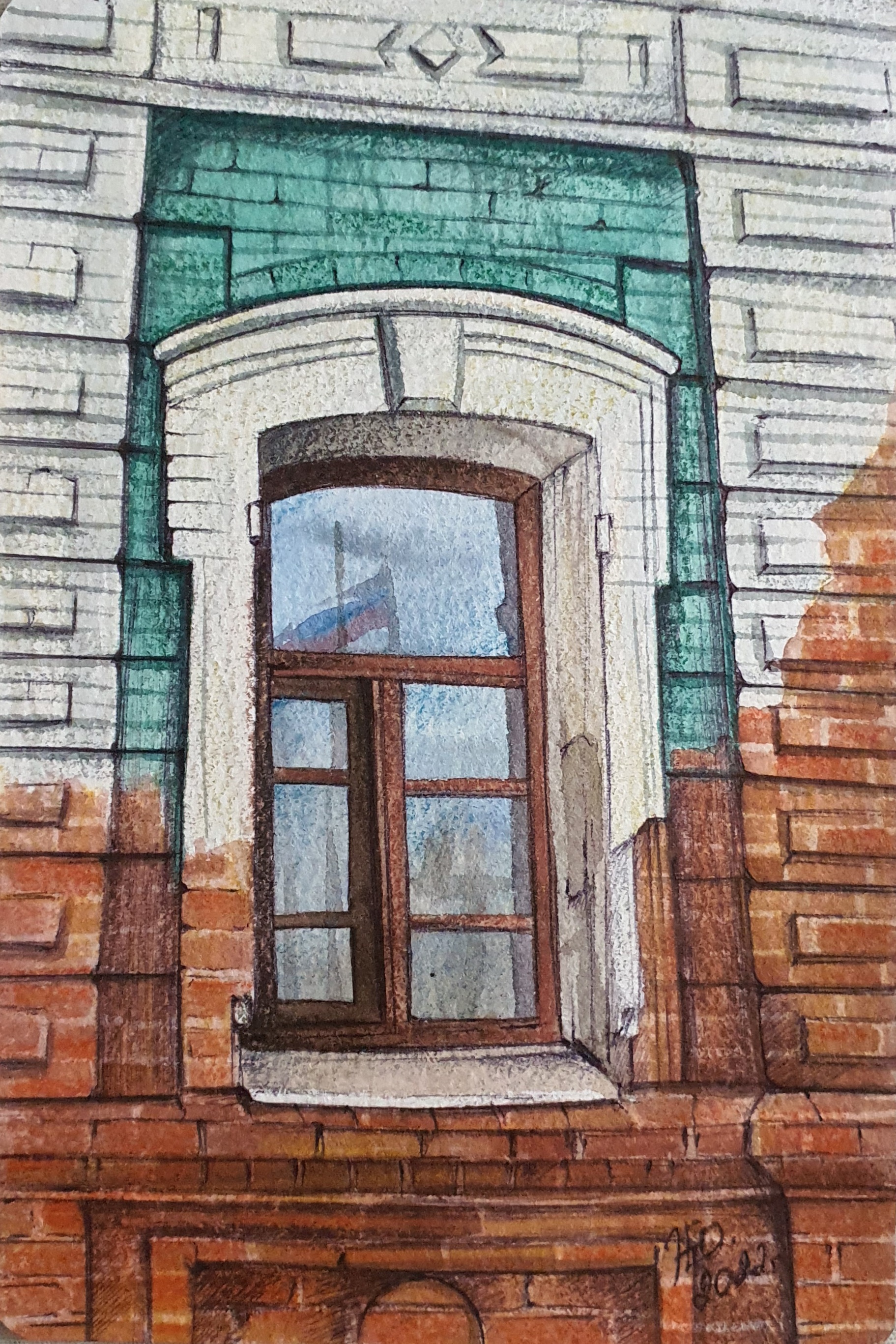 Из цикла «Окна Благовещенска» Натальи Некоз. Дом Лукерии Ивановны Родионовой