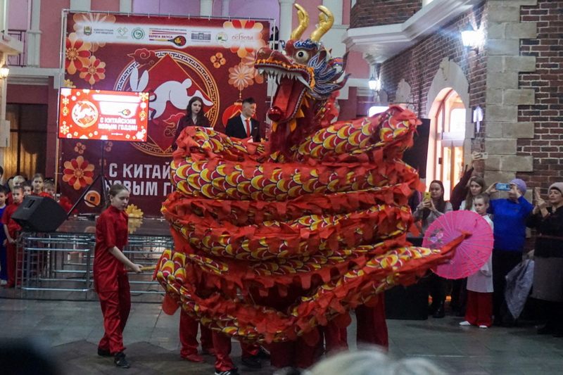 ﻿Дух китайского Нового года царил накануне в Благовещенске