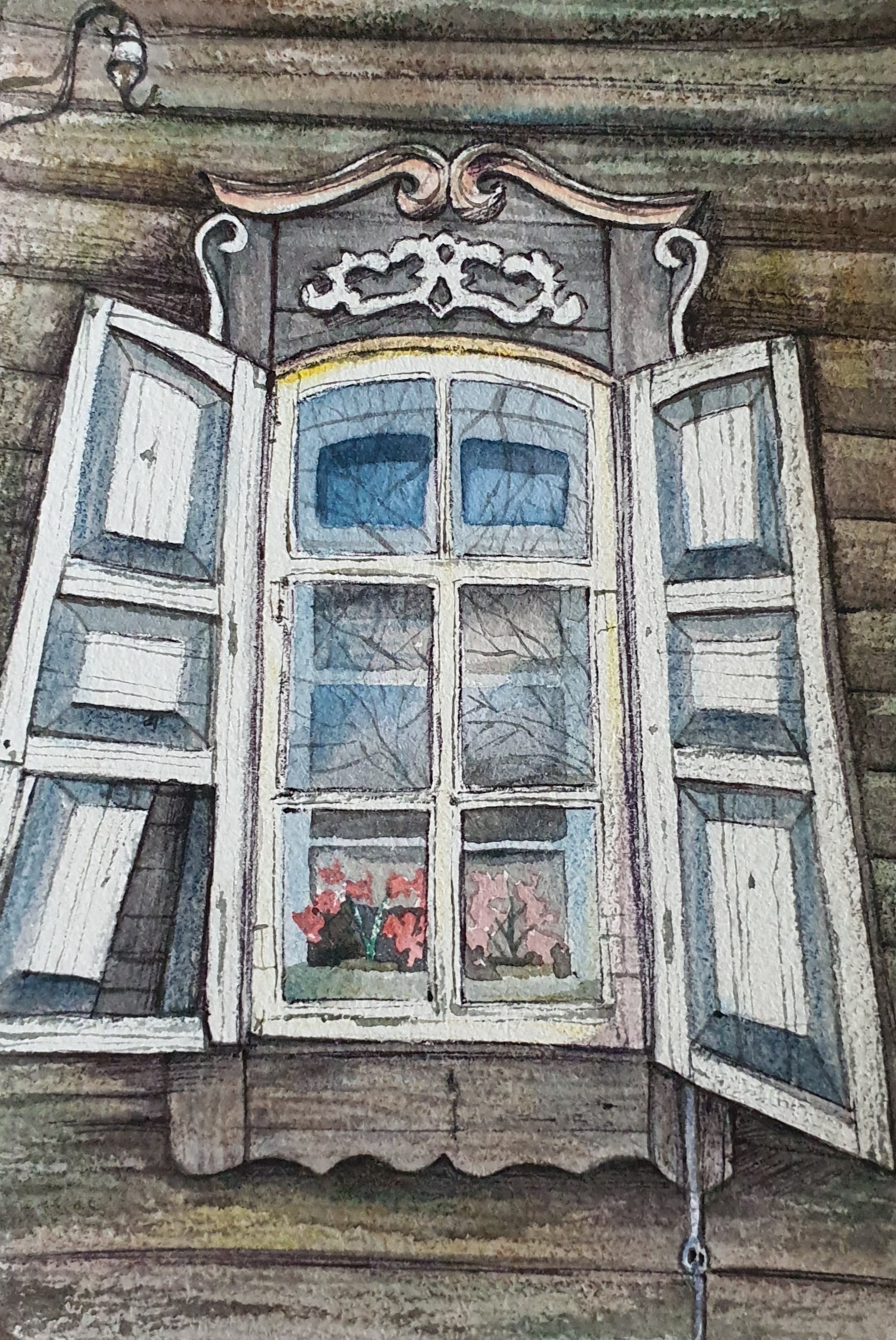 Из цикла «Окна Благовещенска» Натальи Некоз. Деревянная архитектура 2