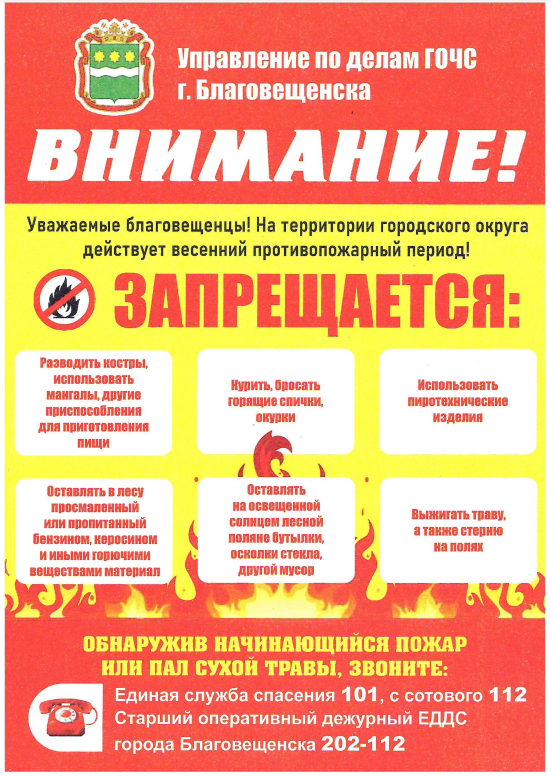 В Благовещенске официально установлен пожароопасный сезон