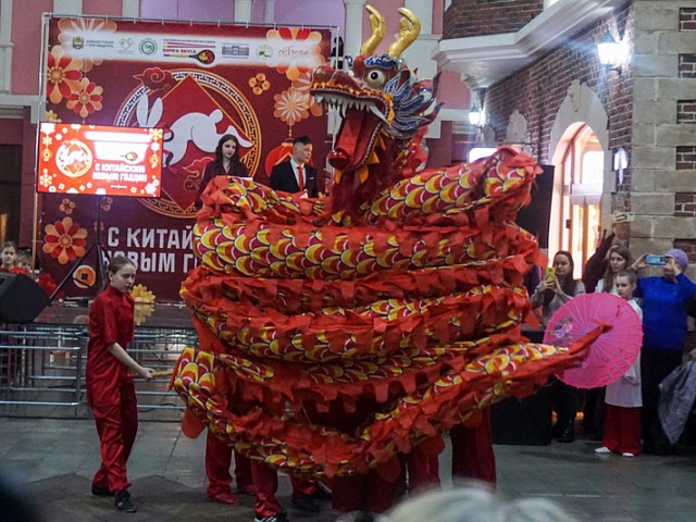 ﻿Дух китайского Нового года царил накануне в Благовещенске